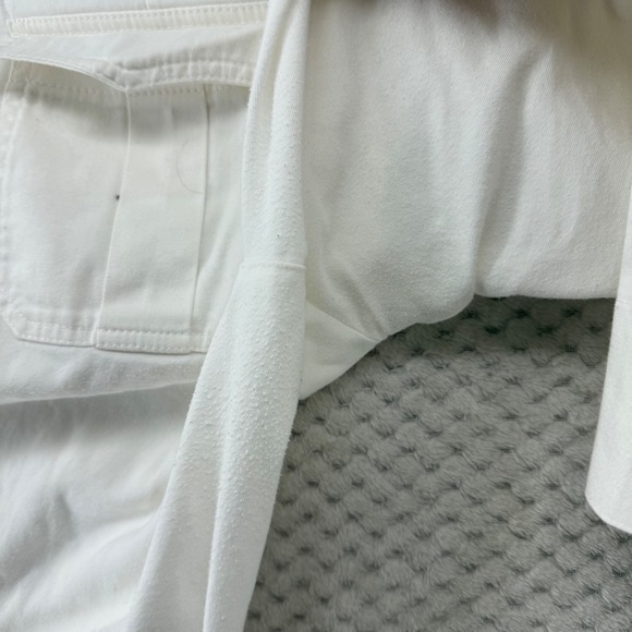 Bisou Bisou Michele Bohbot White Cropped‎ Wide Leg Capri Pants - Picture 8 of 12